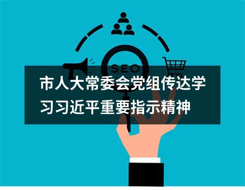 市人大常委会党组传达学习习近平重要指示精神