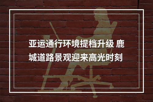 亚运通行环境提档升级 鹿城道路景观迎来高光时刻