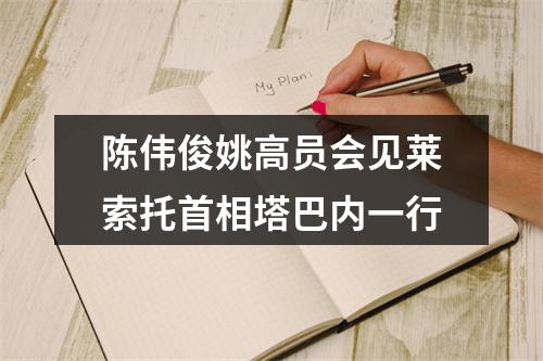 陈伟俊姚高员会见莱索托首相塔巴内一行
