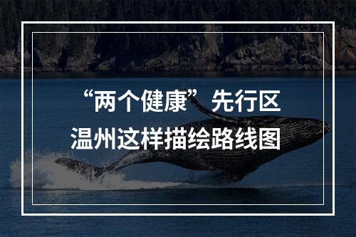 “两个健康”先行区 温州这样描绘路线图