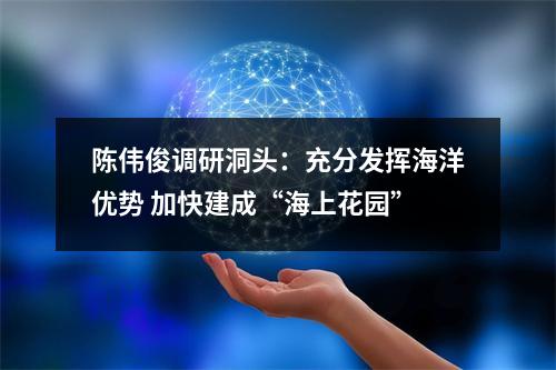 陈伟俊调研洞头：充分发挥海洋优势 加快建成“海上花园”