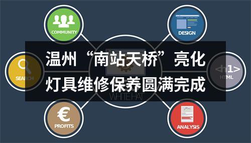 温州“南站天桥”亮化灯具维修保养圆满完成