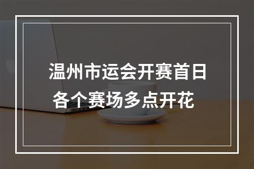 温州市运会开赛首日 各个赛场多点开花