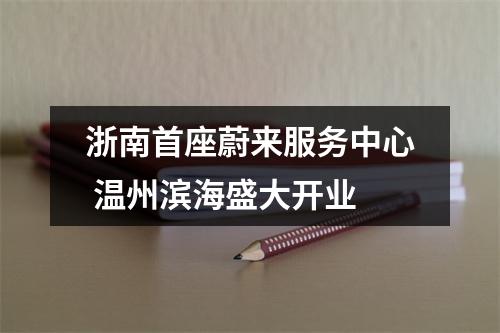浙南首座蔚来服务中心 温州滨海盛大开业