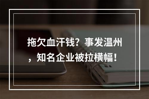 拖欠血汗钱？事发温州，知名企业被拉横幅！