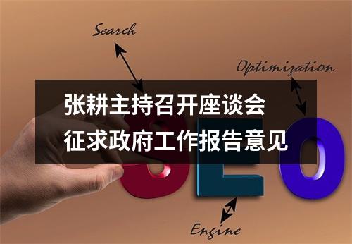 张耕主持召开座谈会 征求政府工作报告意见