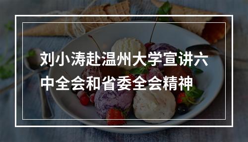 刘小涛赴温州大学宣讲六中全会和省委全会精神