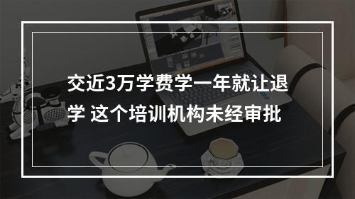 交近3万学费学一年就让退学 这个培训机构未经审批