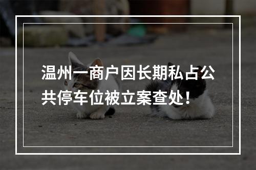 温州一商户因长期私占公共停车位被立案查处！