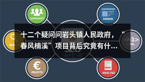 十二个疑问问岩头镇人民政府，“春风楠溪”项目背后究竟有什么不可告人的秘密？