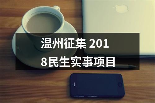 温州征集 2018民生实事项目