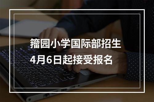 籀园小学国际部招生 4月6日起接受报名