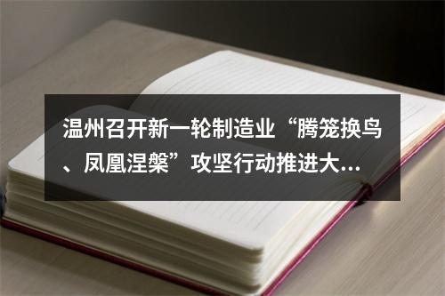 温州召开新一轮制造业“腾笼换鸟、凤凰涅槃”攻坚行动推进大会