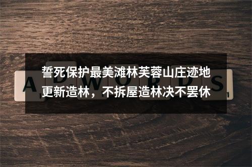 誓死保护最美滩林芙蓉山庄迹地更新造林，不拆屋造林决不罢休