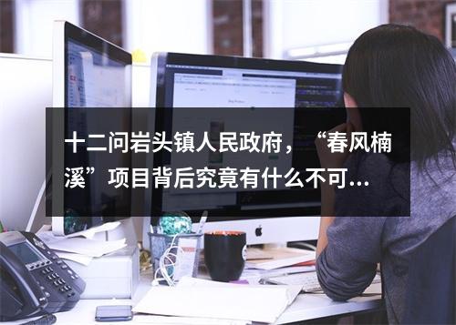 十二问岩头镇人民政府，“春风楠溪”项目背后究竟有什么不可告人的秘密？