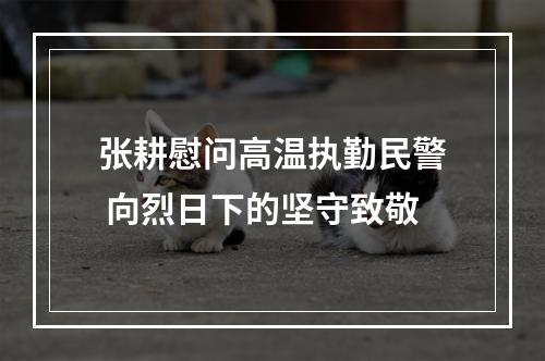 张耕慰问高温执勤民警 向烈日下的坚守致敬