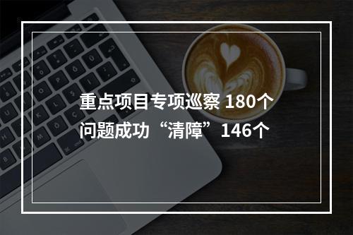 重点项目专项巡察 180个问题成功“清障”146个