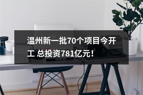 温州新一批70个项目今开工 总投资781亿元！