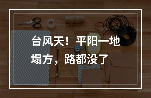 台风天！平阳一地塌方，路都没了