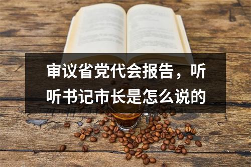 审议省党代会报告，听听书记市长是怎么说的
