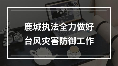 鹿城执法全力做好台风灾害防御工作