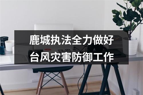 鹿城执法全力做好台风灾害防御工作