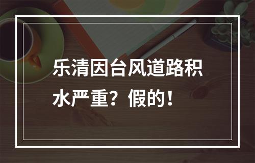乐清因台风道路积水严重？假的！