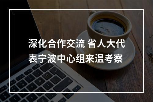 深化合作交流 省人大代表宁波中心组来温考察