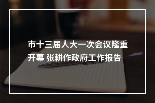 市十三届人大一次会议隆重开幕 张耕作政府工作报告