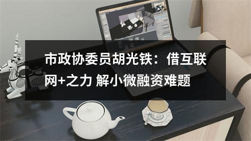 市政协委员胡光铁：借互联网+之力 解小微融资难题