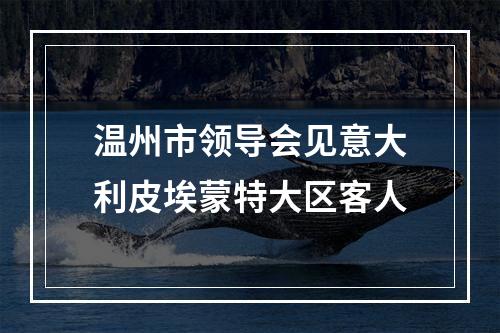温州市领导会见意大利皮埃蒙特大区客人