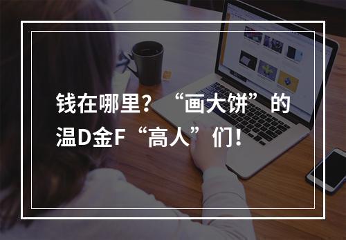 钱在哪里？“画大饼”的温D金F“高人”们！