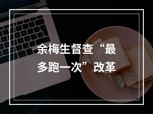 余梅生督查“最多跑一次”改革