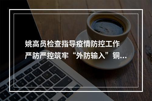 姚高员检查指导疫情防控工作  严防严控筑牢“外防输入”铜墙铁壁