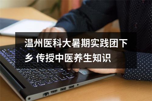 温州医科大暑期实践团下乡 传授中医养生知识