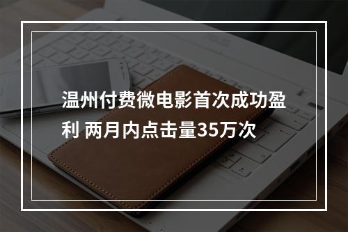 温州付费微电影首次成功盈利 两月内点击量35万次