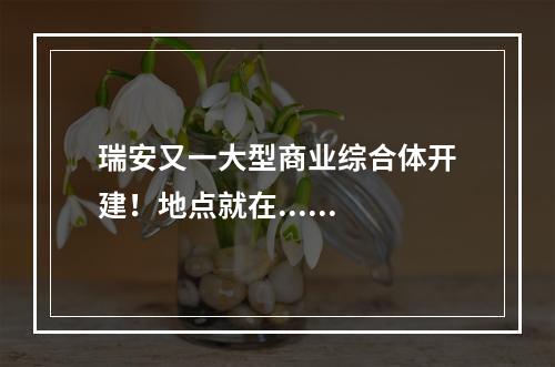 瑞安又一大型商业综合体开建！地点就在......