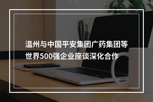 温州与中国平安集团广药集团等世界500强企业座谈深化合作