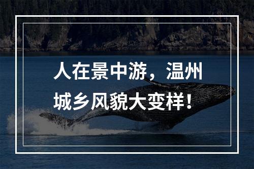 人在景中游，温州城乡风貌大变样！