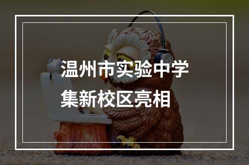 温州市实验中学集新校区亮相