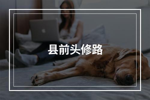 县前头修路