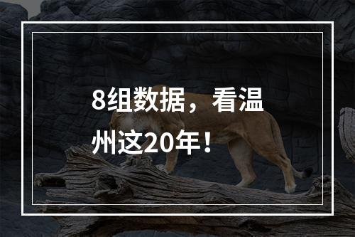 8组数据，看温州这20年！