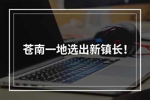 苍南一地选出新镇长！