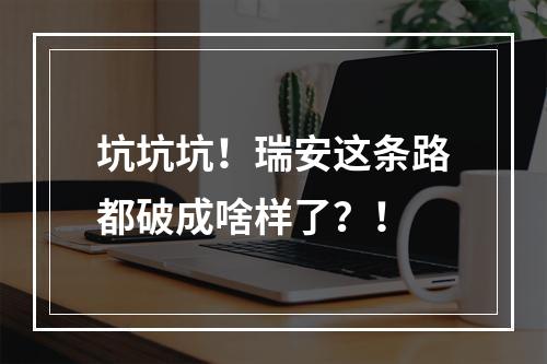 坑坑坑！瑞安这条路都破成啥样了？！