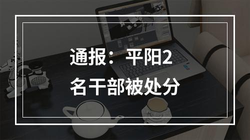 通报：平阳2名干部被处分
