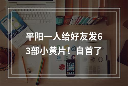 平阳一人给好友发63部小黄片！自首了