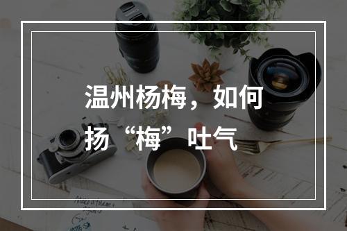 温州杨梅，如何扬“梅”吐气