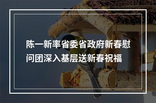 陈一新率省委省政府新春慰问团深入基层送新春祝福