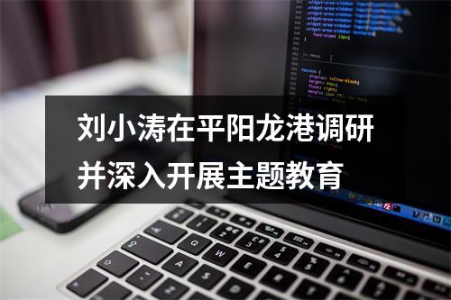 刘小涛在平阳龙港调研并深入开展主题教育