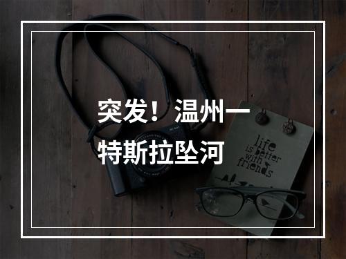 突发！温州一特斯拉坠河